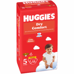 Huggies Dry Comfort Jumbo Pack Size 5 52’S
